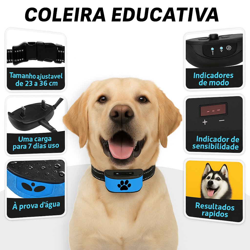 Coleira Educativa – Educação Suave e Eficaz para Cães